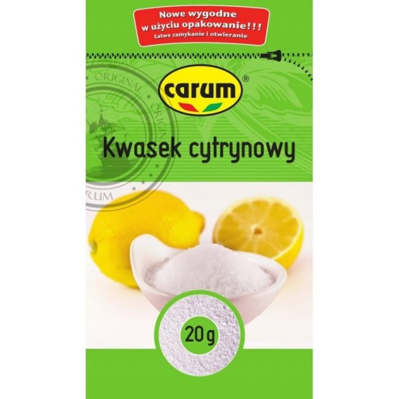 Kwasek cytrynowy CARUM 20 g MARKI ARTYKUŁÓW SPOŻYWCZYCH